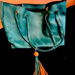 Teal Large Handbag